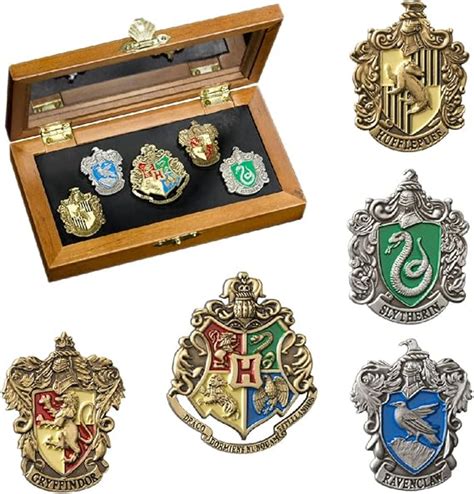 harry potter hogwarts house metal pin badge set|noble harry potter house pins.